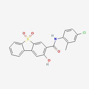 molecular formula C20H14ClNO4S B8042554 N-(4-chloro-2-methylphenyl)-2-hydroxy-5,5-dioxodibenzothiophene-3-carboxamide 