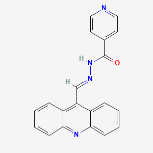 molecular formula C20H14N4O B8042568 N-[(E)-acridin-9-ylmethylideneamino]pyridine-4-carboxamide 
