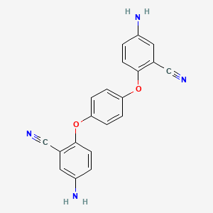 molecular formula C20H14N4O2 B8042571 1,4-Bis(4-amino-2-cyanophenoxy)benzene 