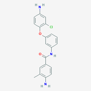 molecular formula C20H18ClN3O2 B8042618 4-amino-N-[3-(4-amino-2-chlorophenoxy)phenyl]-3-methylbenzamide 