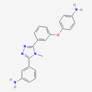 molecular formula C21H19N5O B8042622 3-[5-[3-(4-Aminophenoxy)phenyl]-4-methyl-1,2,4-triazol-3-yl]aniline 