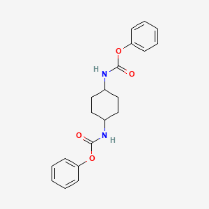 molecular formula C20H22N2O4 B8042655 N,N'-(1,4-Cyclohexanediyl)bis(carbamic acid phenyl) ester 