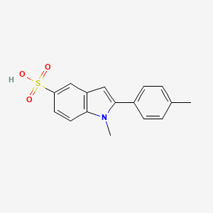 molecular formula C16H15NO3S B8042658 1-Methyl-2-(4-methylphenyl)indole-5-sulfonic acid 