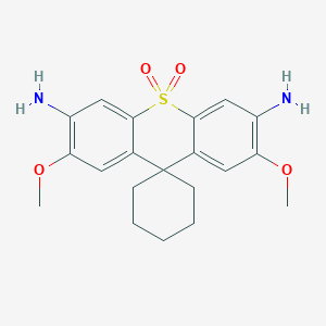 molecular formula C20H24N2O4S B8042668 2',7'-Dimethoxy-10',10'-dioxospiro[cyclohexane-1,9'-thioxanthene]-3',6'-diamine 