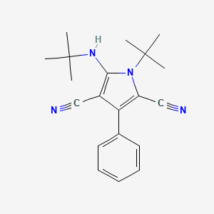 molecular formula C20H24N4 B8042676 1-Tert-butyl-5-(tert-butylamino)-3-phenylpyrrole-2,4-dicarbonitrile 