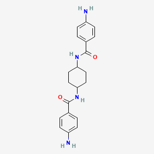 molecular formula C20H24N4O2 B8042682 4-amino-N-[4-[(4-aminobenzoyl)amino]cyclohexyl]benzamide 