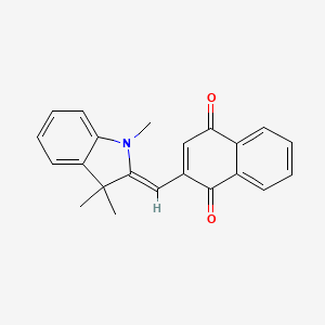 molecular formula C22H19NO2 B8042715 2-[(Z)-(1,3,3-trimethylindol-2-ylidene)methyl]naphthalene-1,4-dione 