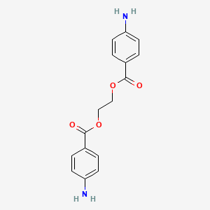 molecular formula C16H16N2O4 B8042722 Bis(4-aminobenzoic acid)ethylene ester CAS No. 58348-62-2