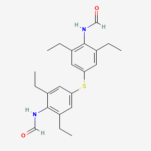 molecular formula C22H28N2O2S B8042753 N-[4-(3,5-diethyl-4-formamidophenyl)sulfanyl-2,6-diethylphenyl]formamide 