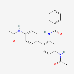 molecular formula C23H21N3O3 B8042782 N-[5-acetamido-2-(4-acetamidophenyl)phenyl]benzamide 