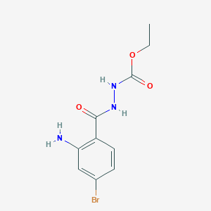 molecular formula C10H12BrN3O3 B8042790 ethyl N-[(2-amino-4-bromobenzoyl)amino]carbamate 