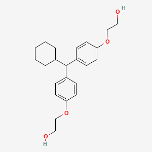 molecular formula C23H30O4 B8042799 2-[4-[Cyclohexyl-[4-(2-hydroxyethoxy)phenyl]methyl]phenoxy]ethanol 