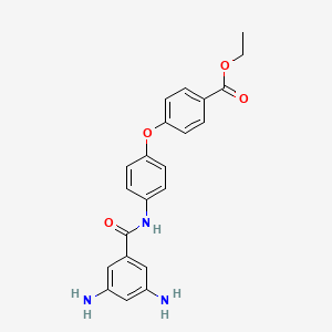 molecular formula C22H21N3O4 B8042840 Ethyl 4-[4-[(3,5-diaminobenzoyl)amino]phenoxy]benzoate 