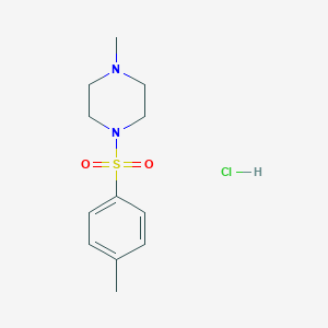 molecular formula C12H19ClN2O2S B8042843 1-Methyl-4-(4-methylphenyl)sulfonylpiperazine;hydrochloride 
