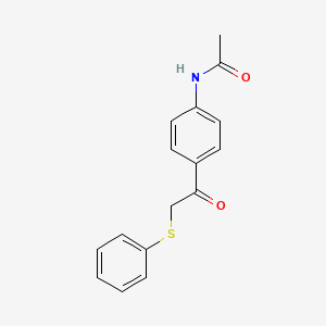 molecular formula C16H15NO2S B8042851 N-[4-(2-phenylsulfanylacetyl)phenyl]acetamide 