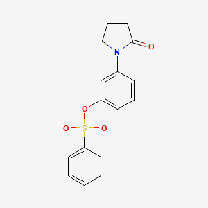 molecular formula C16H15NO4S B8042853 [3-(2-Oxopyrrolidin-1-yl)phenyl] benzenesulfonate 