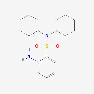 molecular formula C18H28N2O2S B8042908 2-amino-N,N-dicyclohexylbenzenesulfonamide 