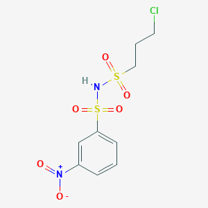 molecular formula C9H11ClN2O6S2 B8042910 N-(3-chloropropylsulfonyl)-3-nitrobenzenesulfonamide 