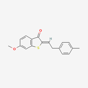 molecular formula C18H16O2S B8042954 (2Z)-6-methoxy-2-[2-(4-methylphenyl)ethylidene]-1-benzothiophen-3-one 