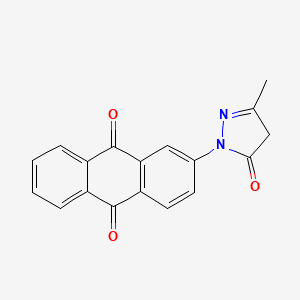 molecular formula C18H12N2O3 B8043006 2-(3-methyl-5-oxo-4H-pyrazol-1-yl)anthracene-9,10-dione 
