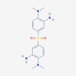 molecular formula C16H22N4O2S B8043014 4-[3-amino-4-(dimethylamino)phenyl]sulfonyl-1-N,1-N-dimethylbenzene-1,2-diamine 