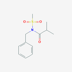 molecular formula C12H17NO3S B8043066 N-Benzyl-N-methanesulfonyl-2-methylpropanamide 