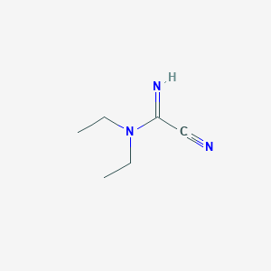 molecular formula C6H11N3 B8043108 N,N-Diethylcarbamimidoyl cyanide 
