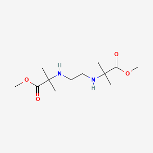 molecular formula C12H24N2O4 B8043121 Methyl 2-[2-[(1-methoxy-2-methyl-1-oxopropan-2-yl)amino]ethylamino]-2-methylpropanoate 