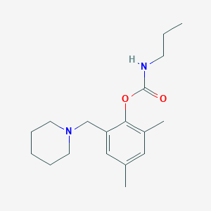molecular formula C18H28N2O2 B8043127 [2,4-dimethyl-6-(piperidin-1-ylmethyl)phenyl] N-propylcarbamate 