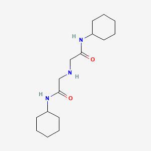 molecular formula C16H29N3O2 B8043137 N-cyclohexyl-2-[[2-(cyclohexylamino)-2-oxoethyl]amino]acetamide 