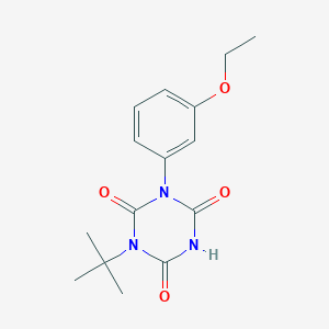 molecular formula C15H19N3O4 B8043144 1-Tert-butyl-3-(3-ethoxyphenyl)-1,3,5-triazinane-2,4,6-trione 