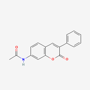 molecular formula C17H13NO3 B8043194 3-Phenyl-7-acetylamino-2H-1-benzopyran-2-one CAS No. 6721-85-3