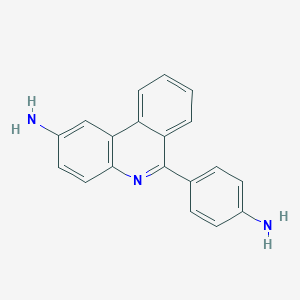 molecular formula C19H15N3 B8043252 6-(4-Aminophenyl)phenanthridin-2-amine 