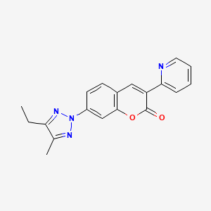 molecular formula C19H16N4O2 B8043275 7-(4-Ethyl-5-methyltriazol-2-yl)-3-pyridin-2-ylchromen-2-one 
