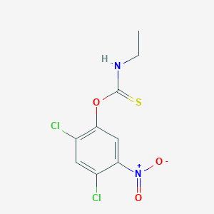 molecular formula C9H8Cl2N2O3S B8043318 O-(2,4-dichloro-5-nitrophenyl) N-ethylcarbamothioate 