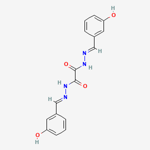 molecular formula C16H14N4O4 B8043355 N,N'-bis[(E)-(3-hydroxyphenyl)methylideneamino]oxamide CAS No. 6948-20-5