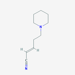 molecular formula C10H16N2 B8043410 (E)-5-piperidin-1-ylpent-2-enenitrile 