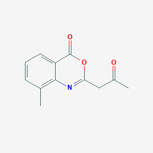 molecular formula C12H11NO3 B8043461 8-methyl-2-(2-oxopropyl)-4H-3,1-benzoxazin-4-one 