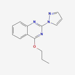 molecular formula C14H14N4O B8043465 4-Propoxy-2-(1H-pyrazol-1-yl)quinazoline CAS No. 1197235-04-3