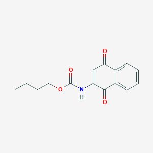 molecular formula C15H15NO4 B8043521 butyl N-(1,4-dioxonaphthalen-2-yl)carbamate 