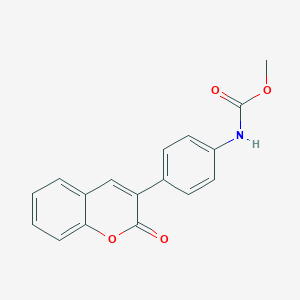 molecular formula C17H13NO4 B8043556 methyl N-[4-(2-oxochromen-3-yl)phenyl]carbamate 