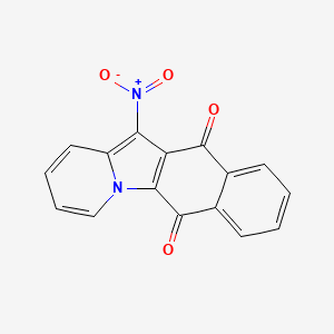 molecular formula C16H8N2O4 B8043575 12-Nitronaphtho[2,3-b]indolizine-6,11-dione 