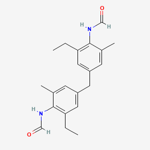 molecular formula C21H26N2O2 B8043587 N-[2-ethyl-4-[(3-ethyl-4-formamido-5-methylphenyl)methyl]-6-methylphenyl]formamide 