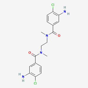 molecular formula C18H20Cl2N4O2 B8043595 3-amino-N-[2-[(3-amino-4-chlorobenzoyl)-methylamino]ethyl]-4-chloro-N-methylbenzamide 