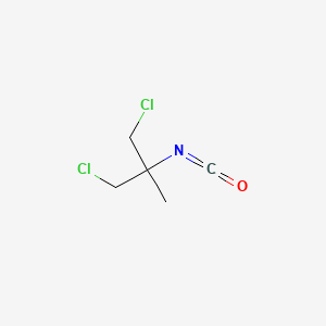 molecular formula C5H7Cl2NO B8043617 1,3-Dichloro-2-isocyanato-2-methyl-propane 