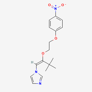 molecular formula C17H21N3O4 B8043622 1-[(E)-3,3-dimethyl-2-[2-(4-nitrophenoxy)ethoxy]but-1-enyl]imidazole 