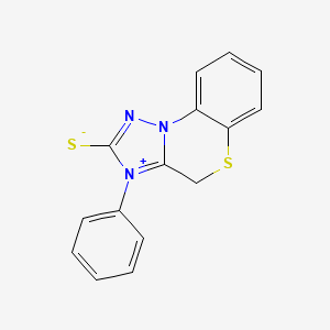 molecular formula C15H11N3S2 B8043668 3-phenyl-4H-[1,2,4]triazolo[5,1-c][1,4]benzothiazin-3-ium-2-thiolate 