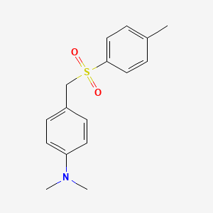 molecular formula C16H19NO2S B8043672 N,N-Dimethyl-4-[(4-methylbenzene-1-sulfonyl)methyl]aniline CAS No. 33933-62-9