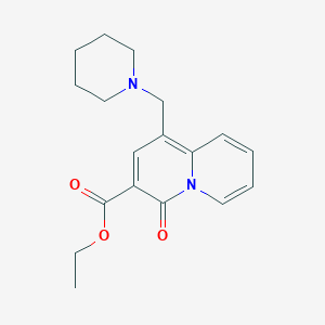 molecular formula C18H22N2O3 B8043701 Ethyl 4-oxo-1-(piperidin-1-ylmethyl)quinolizine-3-carboxylate 