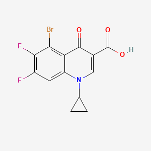 molecular formula C13H8BrF2NO3 B8043708 5-Bromo-1-cyclopropyl-6,7-difluoro-4-oxoquinoline-3-carboxylic acid 